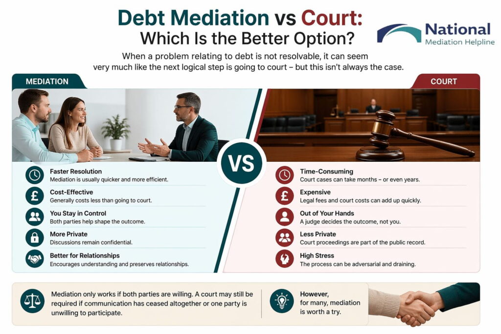 Debt Mediation vs Court: Which Is the Better Option Wisbech