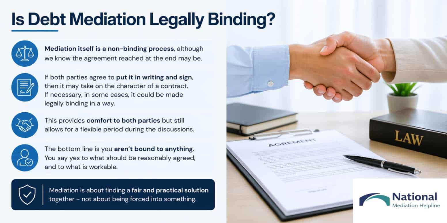 Is Debt Mediation Legally Binding Wisbech